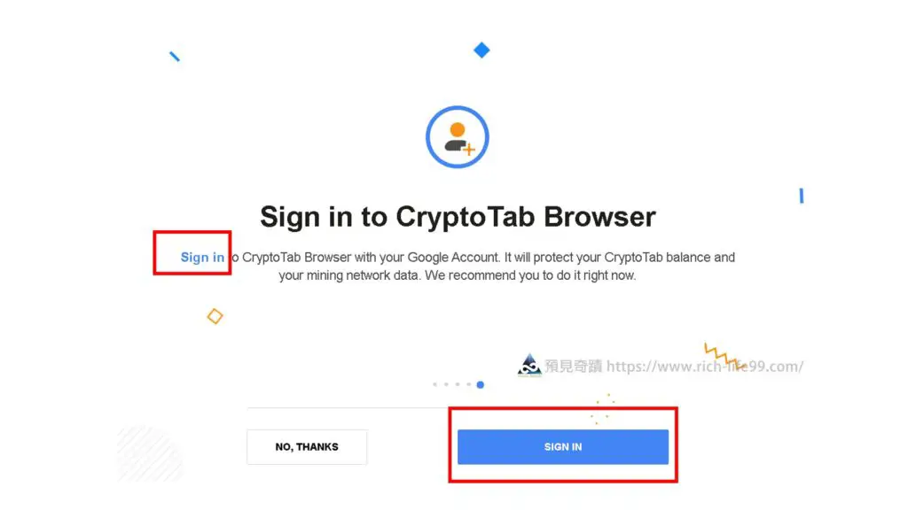 註冊CryptoTab Browser瀏覽器帳號